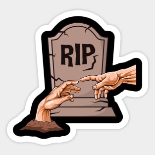 Funny Halloween Art Parody Sticker